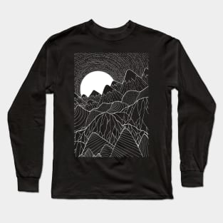 The white sun over the mountain Long Sleeve T-Shirt